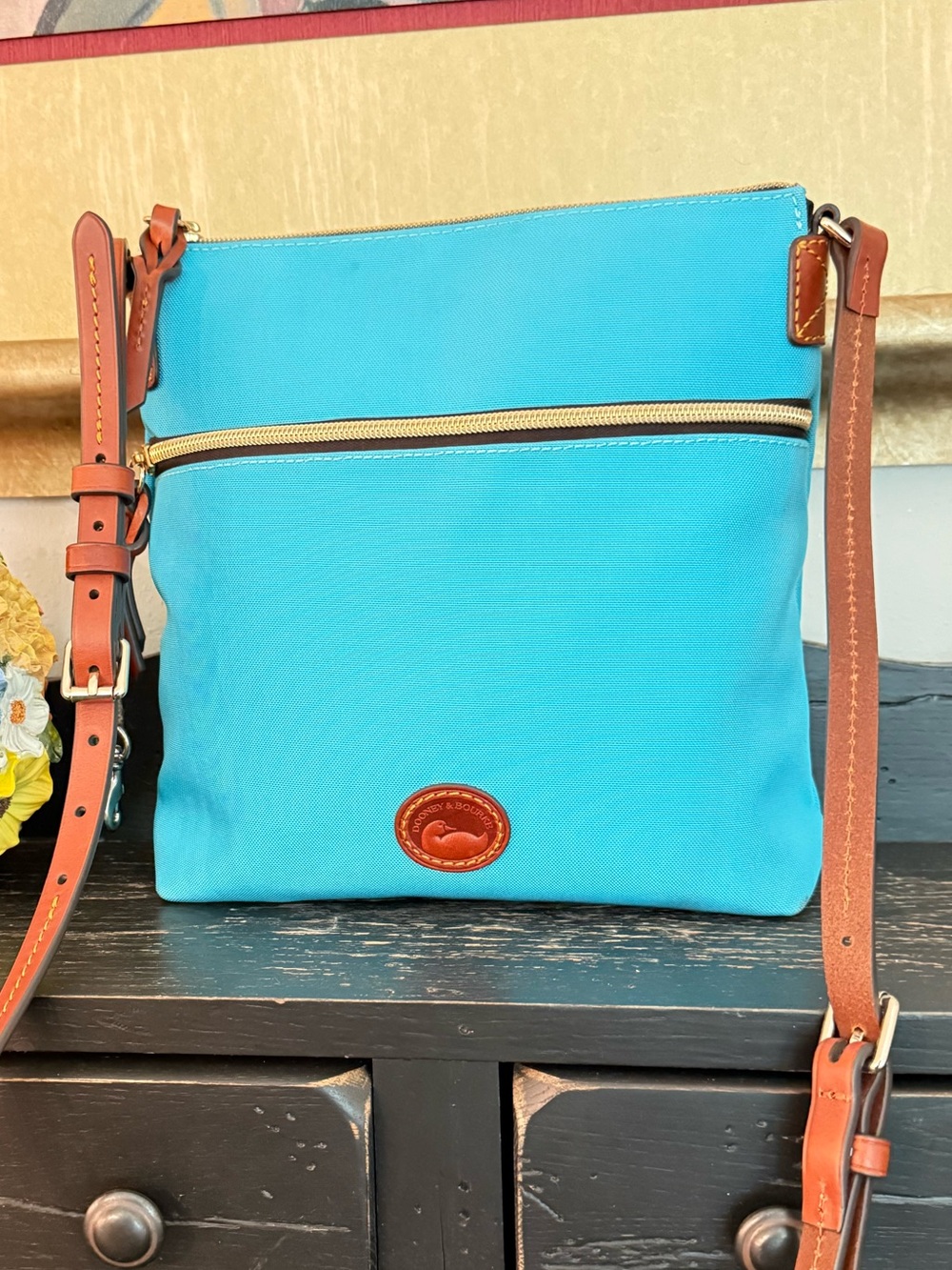 Dooney & Bourke Nylon Crossbody Turquoise NWOT